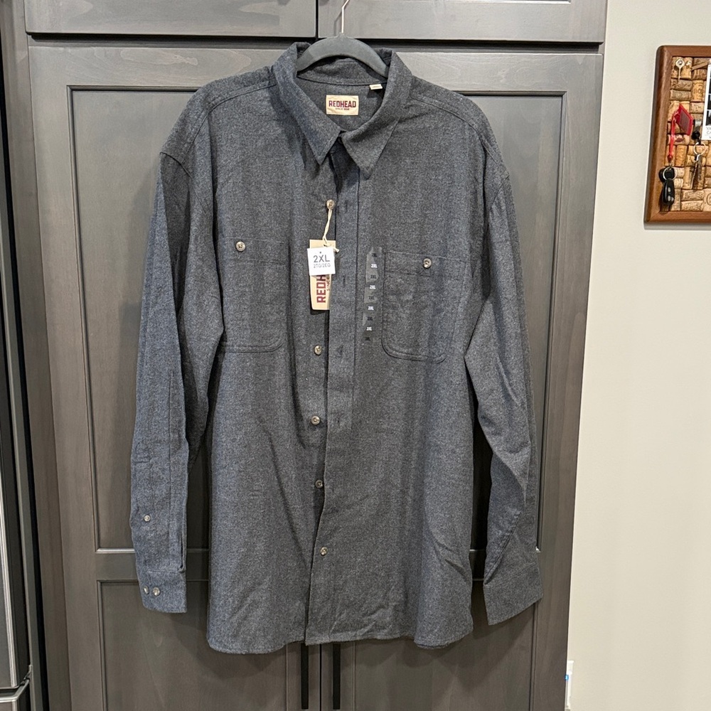 RedHead Men's Charcoal Button Down Shirt
